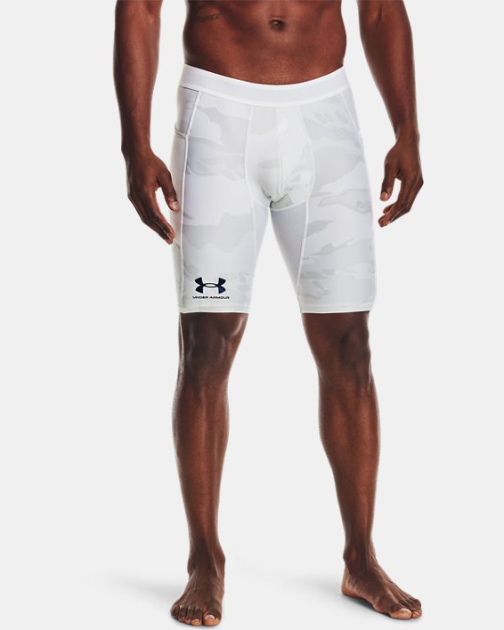 Men's UA Iso-Chill Compression Print Long Shorts, White, pdpMainDesktop image number 0